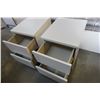 Image 5 : PAIR OF WHITE 2 DRAWAER NIGHTSTANDS