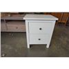 Image 2 : WHITE 2 DRAWER NIGHTSTAND
