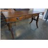 Image 2 : MODERN INDUSTRIAL WOOD AND STUDDED METAL 3 DRAWER DESK