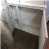 Image 2 : 3 x 37 x 30 WHITE 2 DOOR WALL CABINET W/ BEVELLED MIRROR