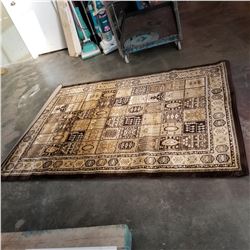 NEW UNIQUE DARK BROWN 5FT 2 INCH X 7 - 1/2 FOOT TURKISH AREA CARPET
