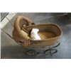 Image 2 : ANTIQUE WICKER WALL PRAM IN GOOD ORIGINAL CONDITION