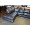 Image 2 : LEATHER LAZYBOY SECTIONAL W/ OTTOMAN