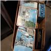 Image 2 : BOX AND TOTE OF VINTAGE TINS