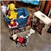 Image 1 : TRAY OF VINTAGE COLLECTIBLE STUFFIES AND BOXED DOLL