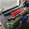 Image 1 : LOT OF SCOOTERS, UMBRELLA, AXE, ROD HOLDER AND MORE