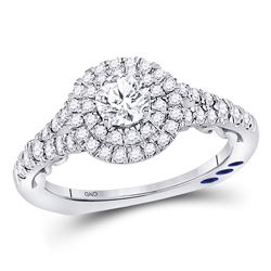 1.03 CTW Diamond Solitaire Bridal Wedding Engagement Ring 14kt White Gold