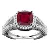 Image 1 : 3.85 CTW Ruby & Diamond Ring 10K White Gold