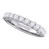 Image 1 : 1 CTW Pave-set Diamond Wedding Ring 14kt White Gold