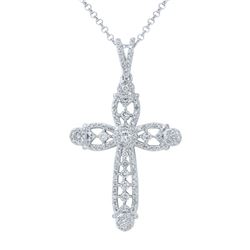 0.73 CTW Diamond Pendant 14K White Gold