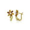 Image 1 : Genuine 1.10 ctw Citrine, Garnet & Diamond Earrings 14KT Yellow Gold