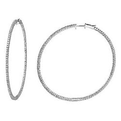 1.45 CTW Diamond Earrings 14K White Gold