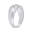 Image 4 : 0.10 CTW Diamond Wedding Single Row Ring 10kt White Gold