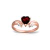 Image 1 : Genuine 1.26 ctw Garnet & Diamond Ring 14KT Rose Gold