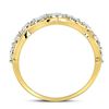 Image 4 : 0.34 CTW Diamond Double Row Heart Dot Ring 14kt Yellow Gold