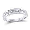 Image 3 : 0.50 CTW Diamond Cluster Matching Bridal Wedding Ring 10kt White Gold