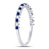 Image 4 : 0.20 CTW Blue Sapphire Diamond Stackable Ring 10kt White Gold