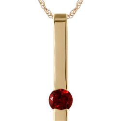 Genuine 0.25 ctw Garnet Necklace 14KT Yellow Gold