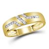 Image 3 : 0.25 CTW Diamond Solitaire Matching Bridal Wedding Ring 14kt Yellow Gold