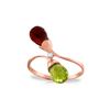 Image 1 : Genuine 2.52 ctw Citrine, Garnet & Diamond Ring 14KT Rose Gold