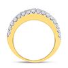 Image 4 : 1.97 CTW Yellow Diamond Triple Row Ring 14kt Yellow Gold