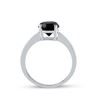 Image 3 : 2 CTW Black Color Enhanced Diamond Solitaire Bridal Wedding Ring 10kt White Gold