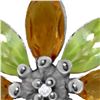 Image 1 : Genuine 2.0 ctw Citrine, Peridot & Diamond Necklace 14KT White Gold