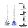 Image 3 : 1.18 ctw Tanzanite Earrings 14K White Gold
