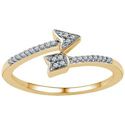 0.08 CTW Diamond Bisected Arrow Ring 10kt Yellow Gold
