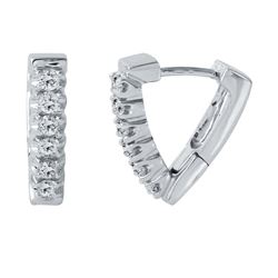 0.49 CTW Diamond Earrings 14K White Gold