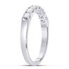 Image 3 : 0.50 CTW Diamond Single Row Machine-set Wedding Ring 14kt White Gold