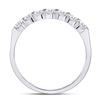 Image 4 : 0.50 CTW Diamond Single Row Machine-set Wedding Ring 14kt White Gold