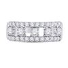 Image 4 : 1.08 CTW Diamond Right Hand Three-Row Ring 14kt White Gold