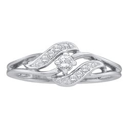 0.15 CTW Diamond Solitaire Bridal Wedding Engagement Ring 10kt White Gold