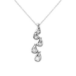 0.50 CTW Diamond Necklace 14K White Gold