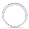 Image 4 : 0.36 CTW Diamond Single Row Channel-set Wedding Ring 14kt White Gold