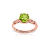 Image 1 : Genuine 1.15 ctw Peridot Ring 14KT Rose Gold