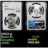 Image 1 : NGC 1923-p Peace Dollar $1 Graded ms64 By NGC