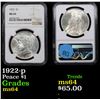 Image 1 : NGC 1922-p Peace Dollar $1 Graded ms64 By NGC