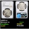 Image 1 : NGC 1885-o Morgan Dollar $1 Graded ms63 By NGC