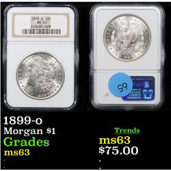 NGC 1899-o Morgan Dollar $1 Graded ms63 By NGC