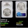 Image 1 : NGC 1885-p Morgan Dollar $1 Graded ms64 By NGC