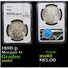 Image 1 : NGC 1890-p Morgan Dollar $1 Graded ms63 By NGC
