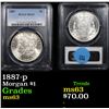 Image 1 : PCGS 1887-p Morgan Dollar $1 Graded ms63 By PCGS