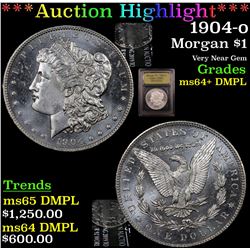 ***Auction Highlight*** 1904-o Morgan Dollar $1 Graded Choice Unc+ DMPL BY USCG (fc)