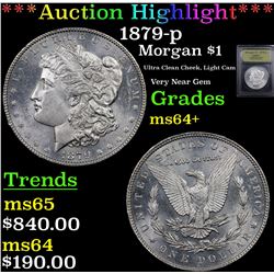 ***Auction Highlight*** 1879-p Morgan Dollar $1 Graded Choice+ Unc BY USCG (fc)
