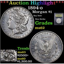 ***Auction Highlight*** 1894-o Morgan Dollar $1 Graded Select Unc BY USCG (fc)