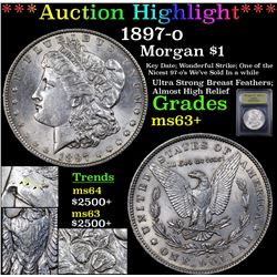 ***Auction Highlight*** 1897-o Morgan Dollar $1 Graded Select+ Unc BY USCG (fc)
