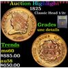 Image 1 : ***Auction Highlight*** 1825 Classic Head half cent 1/2c Graded Unc Details BY USCG (fc)