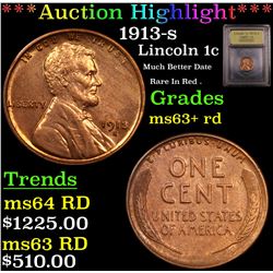 ***Auction Highlight*** 1913-d Lincoln Cent 1c Graded Select+ Unc RD BY USCG (fc)